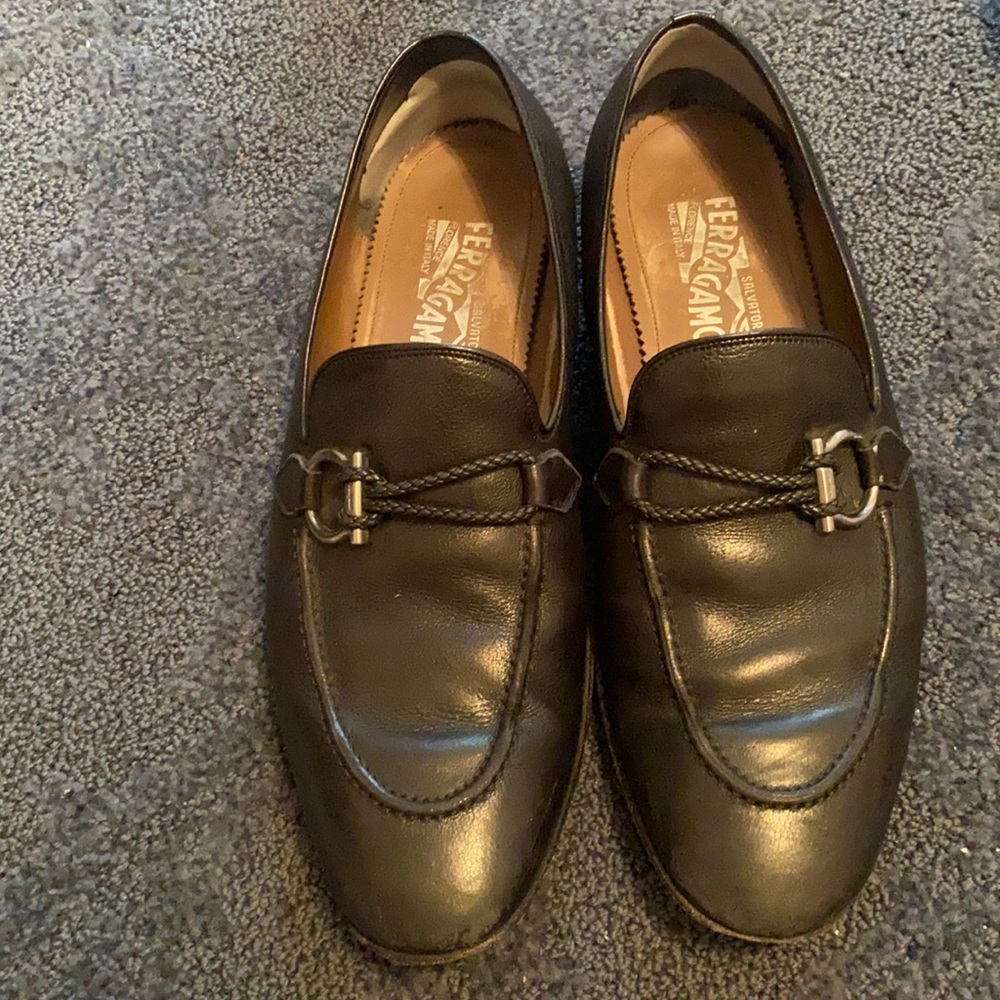 Salvatore Ferragamo size 9.5 EEE men’s black shoes